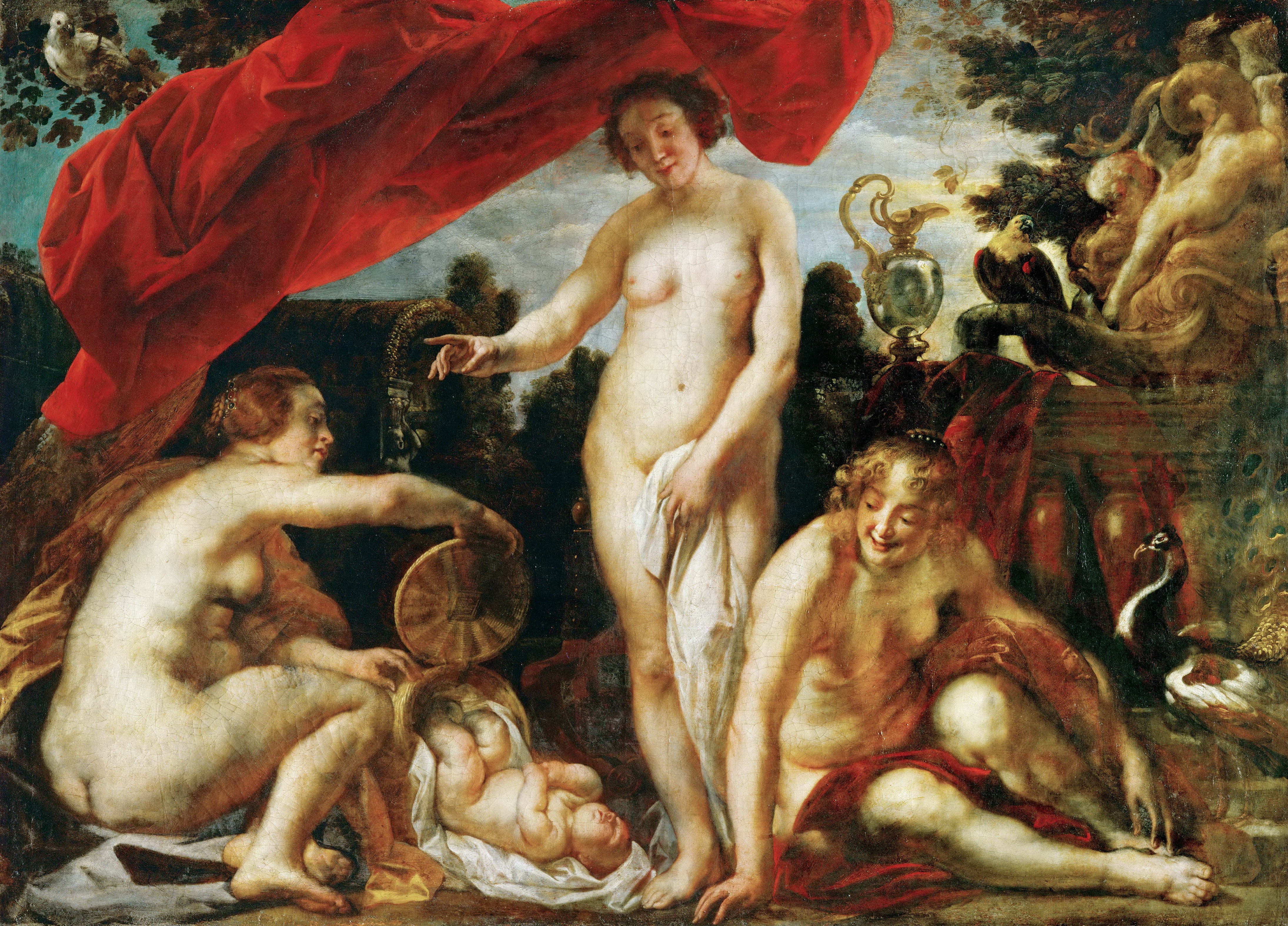 The Daughters of Kekrops Find the Baby Erichthonius